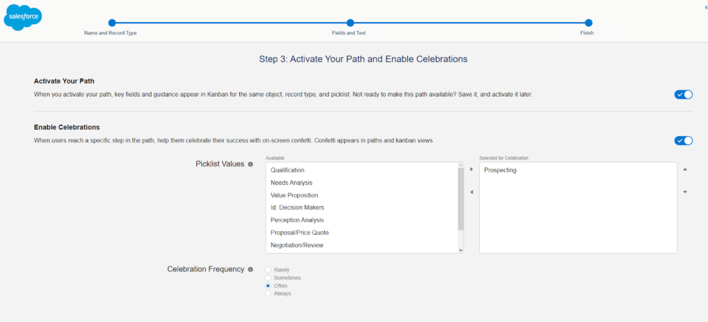 Step 3: Activate Sales Path